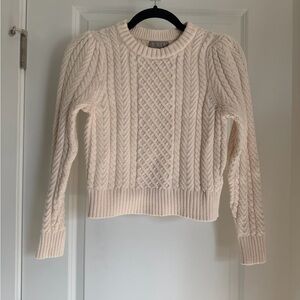 J. Crew Women's Ivory Cable Knit Sweater